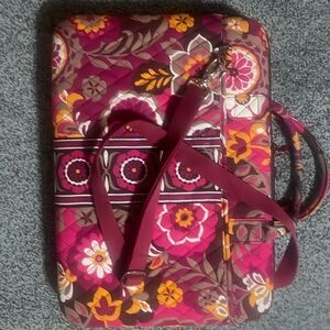 Vera Bradley large hard case laptop bag- Carnaby patten